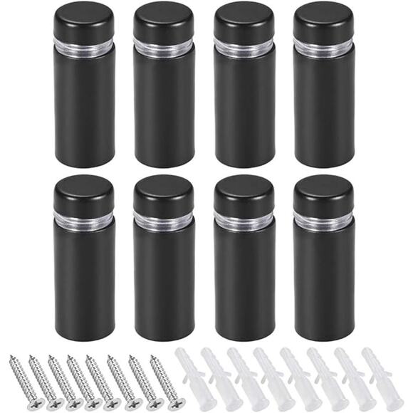 uxcell 1/2" Black Standoff Screws - Sign Mounting Kit (8pcs) - Picture 1 of 5